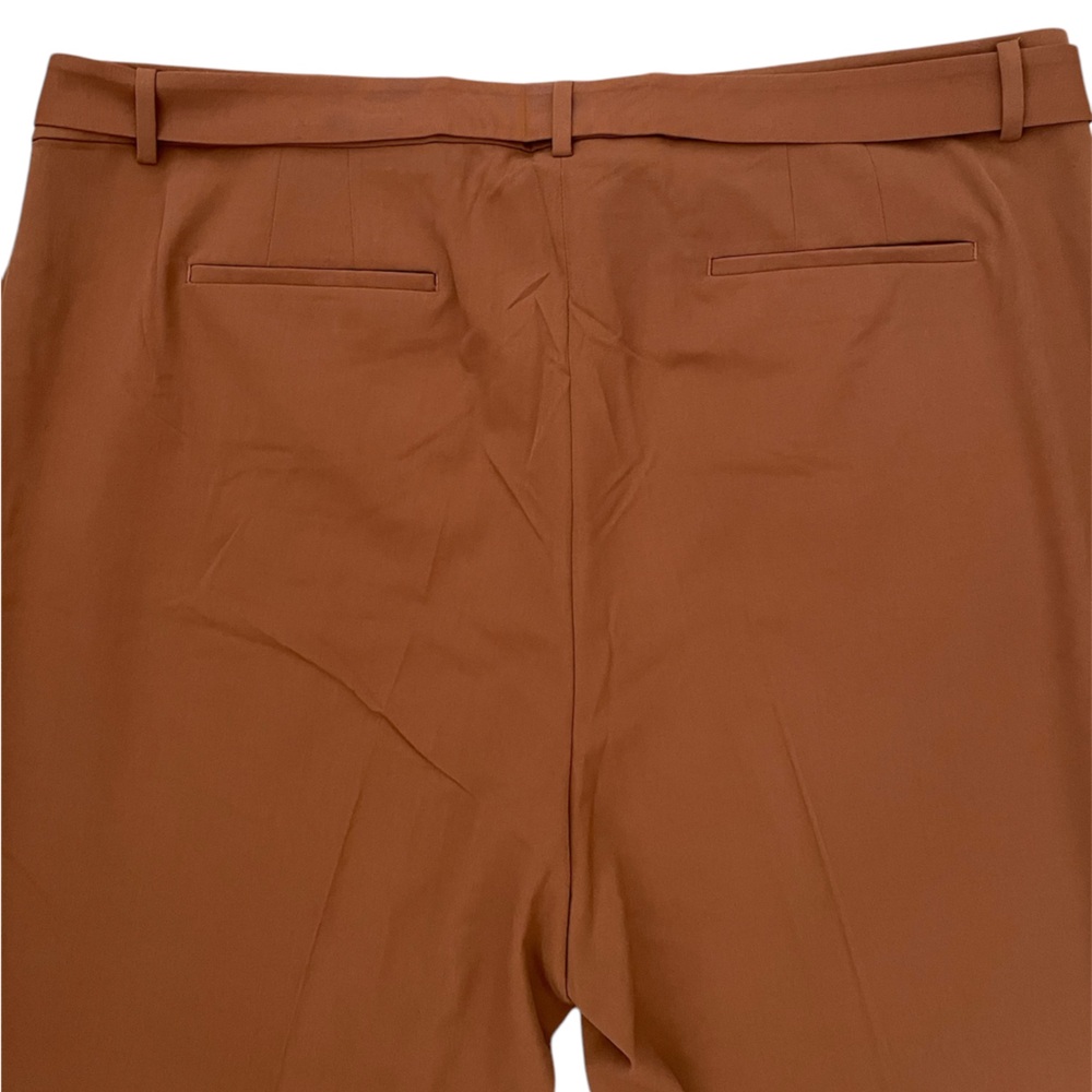 J Crew Factory Belted Straight-Leg Trouser Pant Size 22 in Vintage Brandy - Picture 9 of 13